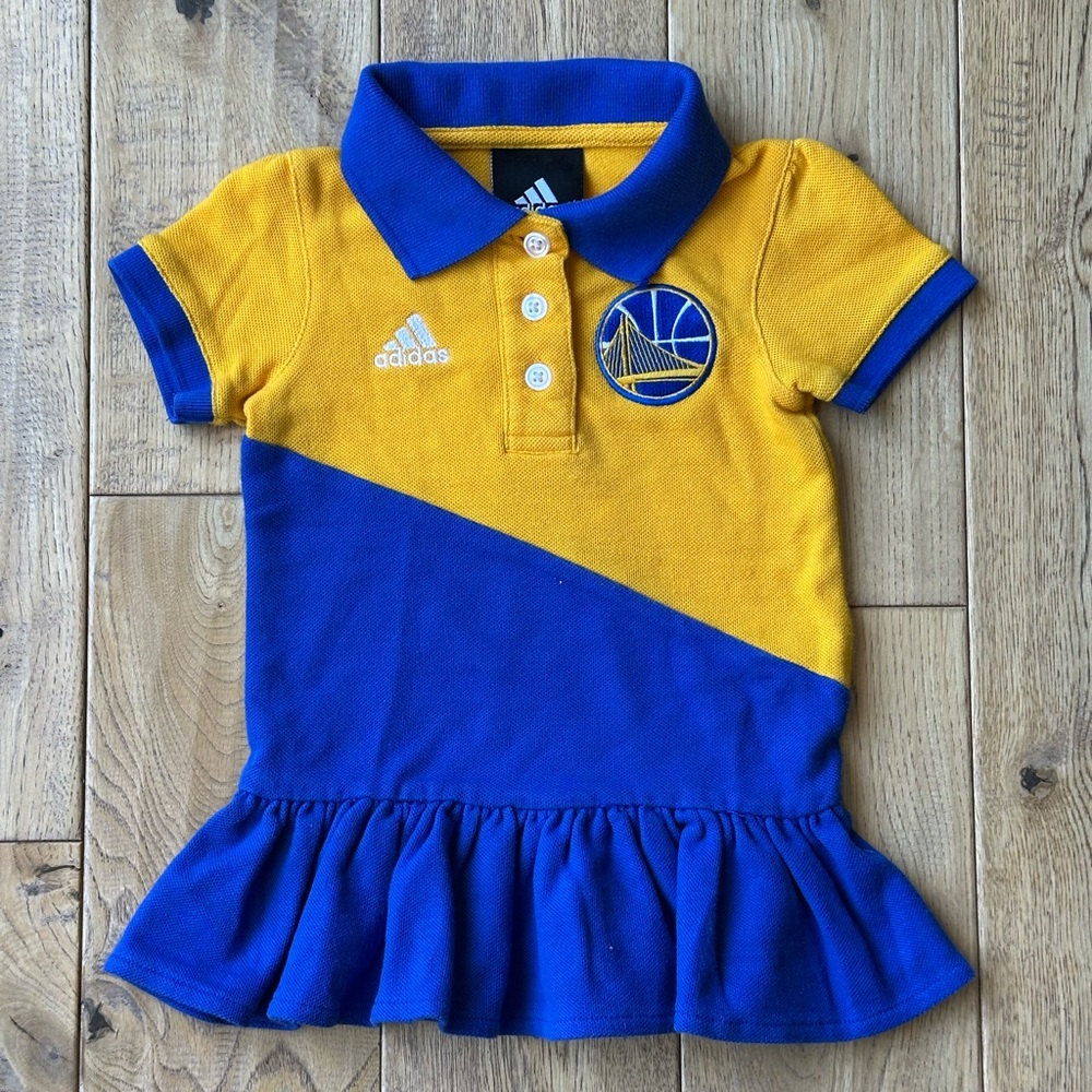 Adidas Golden State Warriors NBA Baby Polo Dress size 18 Months